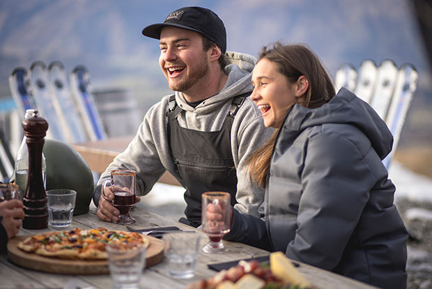 Post-ski beers