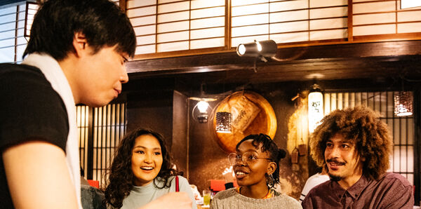 Group in a Japanese Restaurant